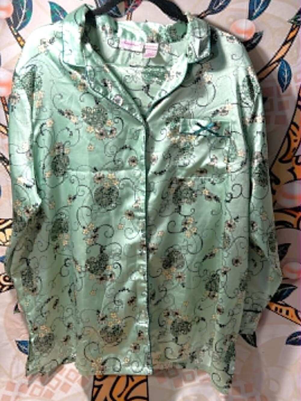 Amoureuse 2‑Piece Satin Pajama Set – Size 1X